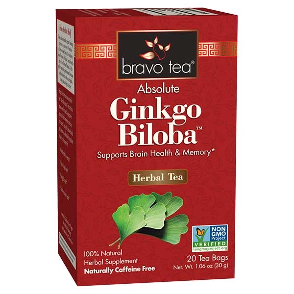 Bravo Tea - Absolute Gingko Biloba Herbal Tea - 20 Tea Bags