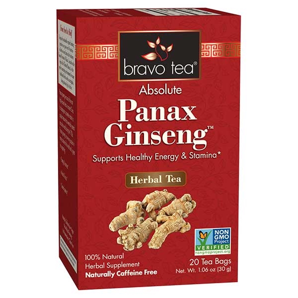 Bravo Tea - Absolute Panax Ginseng Herbal Tea - 20 Tea Bags