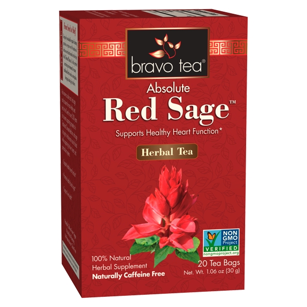 Bravo Tea - Absolute Red Sage Herbal Tea - 20 Tea Bags