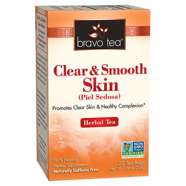 Bravo Tea - Clear & Smooth Skin Herbal Tea - 20 Tea Bags