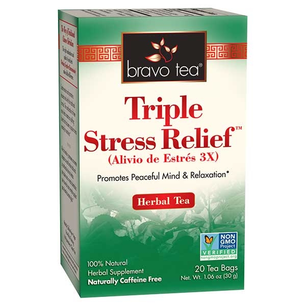 Bravo Tea - Triple Stress Relief Herbal Tea - 20 Tea Bags