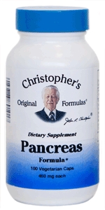 Christophers Original Formulas - Pancreas - 100 Vegetarian Capsules