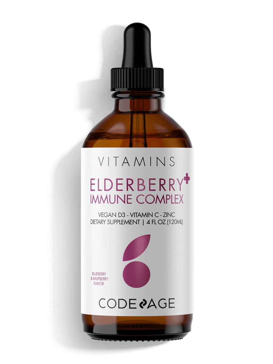 Codeage - Elderberry+ Immune Complex, Blueberry & Raspberry Flavor - 4