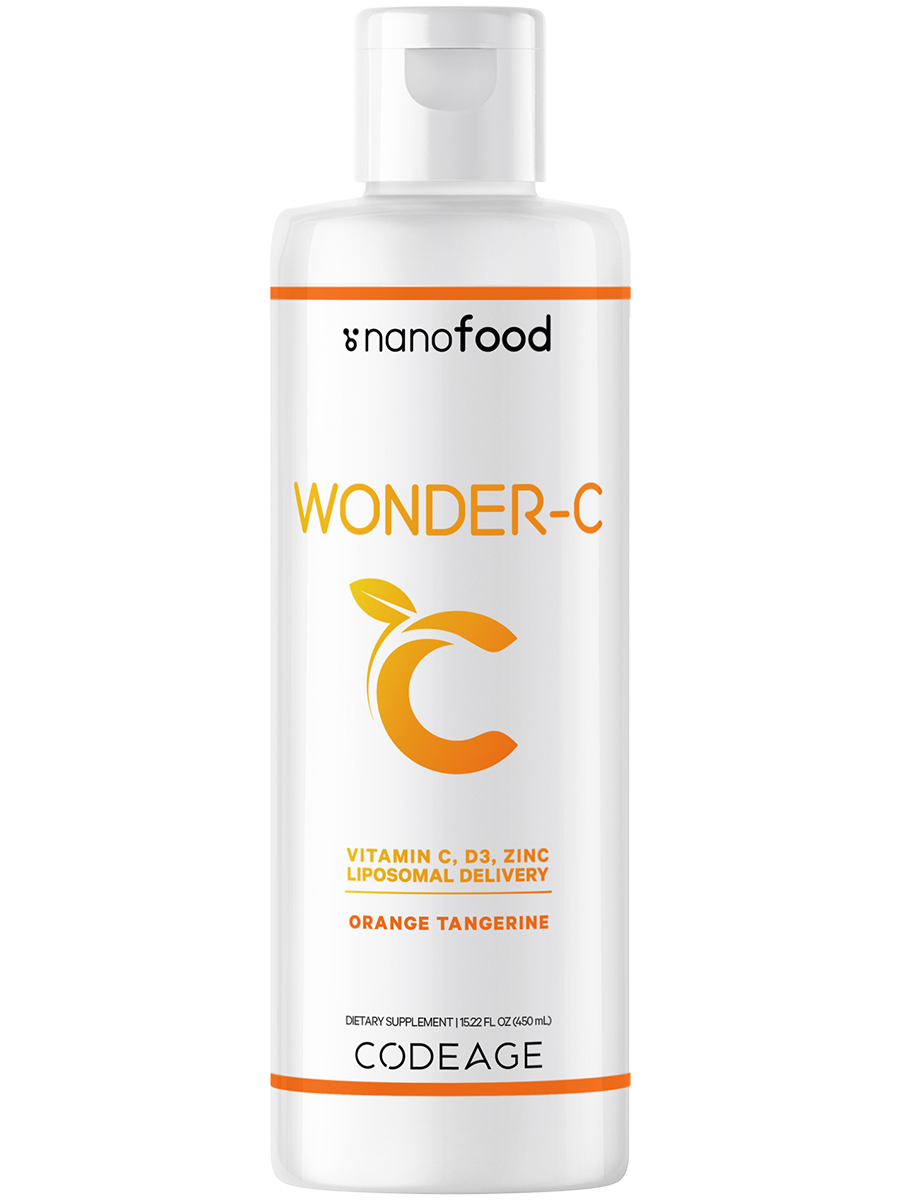 Codeage - Wonder-C, Orange Tangerine Flavor - 16 fl. oz (473 ml)