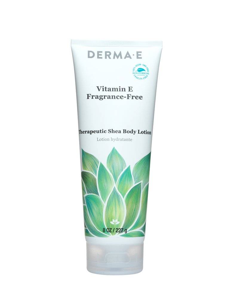 Derma E - Vitamin E Fragrance-Free Therapeutic Shea Body Lotion,