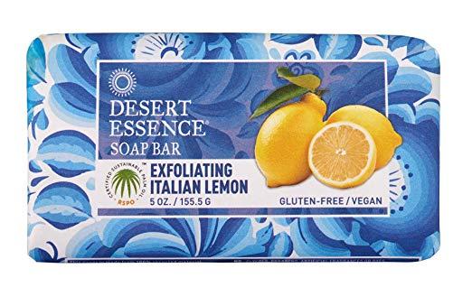 Desert Essence - Exfoliating Italian Lemon Soap Bar - 5 oz (142 Grams)