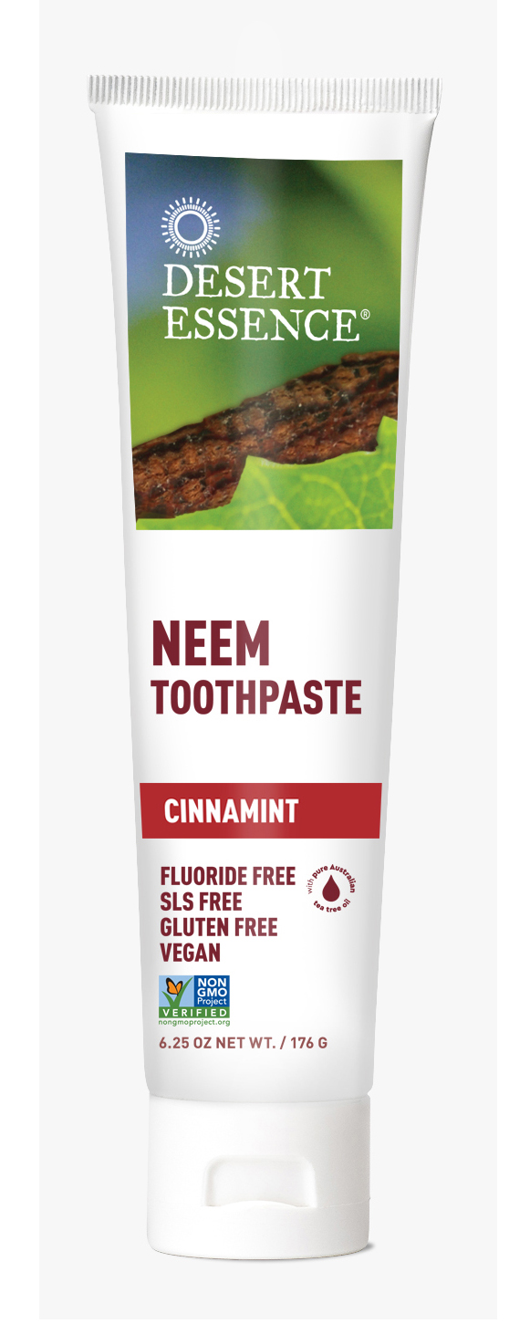 Desert Essence - Natural Neem Toothpaste, Cinnamint - 6.25 oz (176