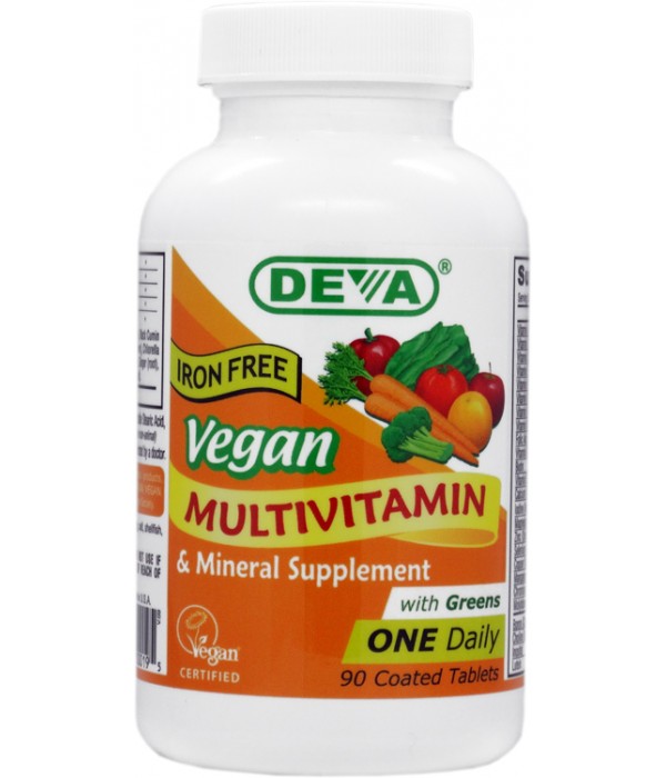 DEVA Nutrition - Vegan Multivitamin & Mineral Supplement with Greens