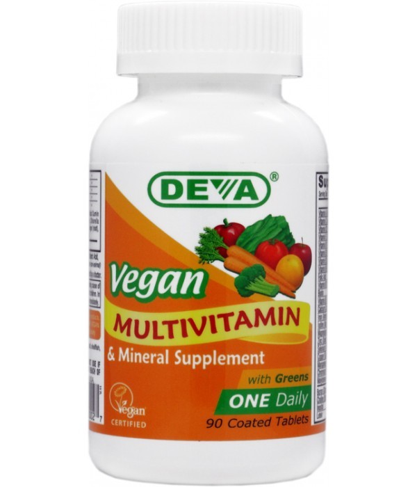 DEVA Nutrition - Vegan Multivitamin & Mineral Supplement with Greens -