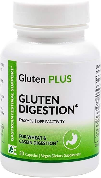 Dynamic Enzymes - Gluten Plus (Extra Strength) - Gluten Digestion - 30