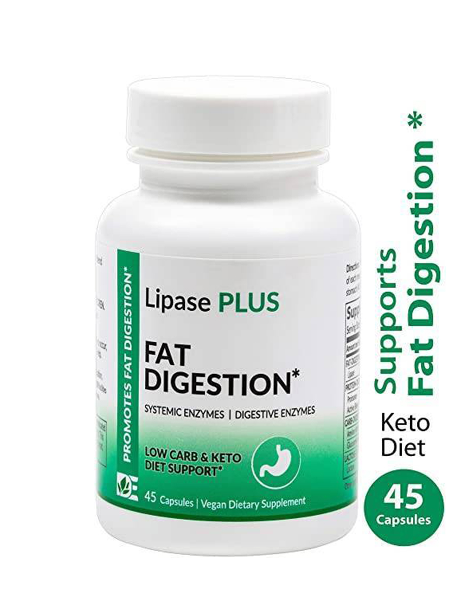 Dynamic Enzymes - Lipase Plus (Extra Strength) - Fat Digestion - 45