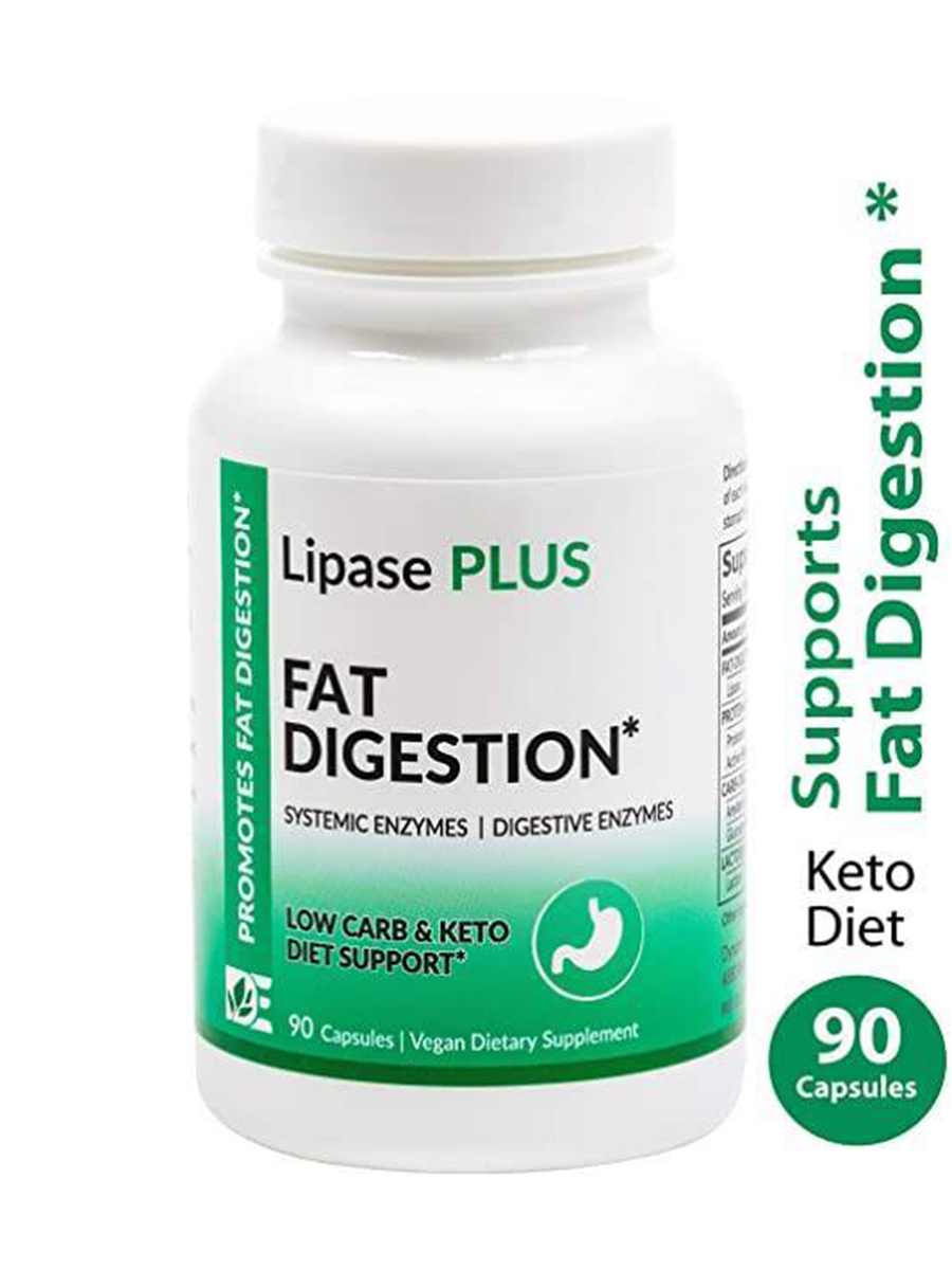 Dynamic Enzymes - Lipase Plus (Extra Strength) - Fat Digestion - 90