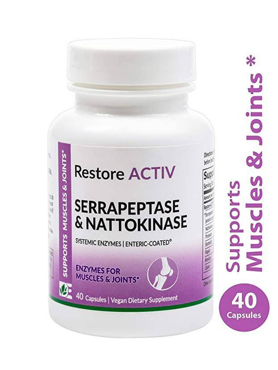 Dynamic Enzymes - Restore Activ - Serrapeptase & Nattokinase - 40