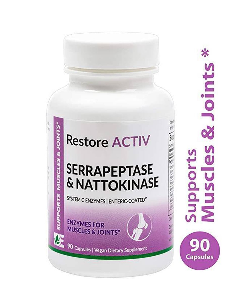 Dynamic Enzymes - Restore Activ - Serrapeptase & Nattokinase - 90