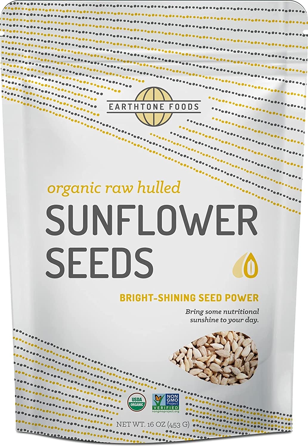 Earthtone Foods - Organic Raw Hulled Sunflower Seeds - 16 oz (453