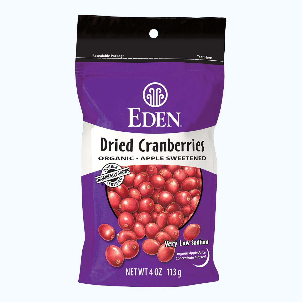 Eden Foods - Dried Cranberries Apple Sweetened - 4 oz (113 Grams)