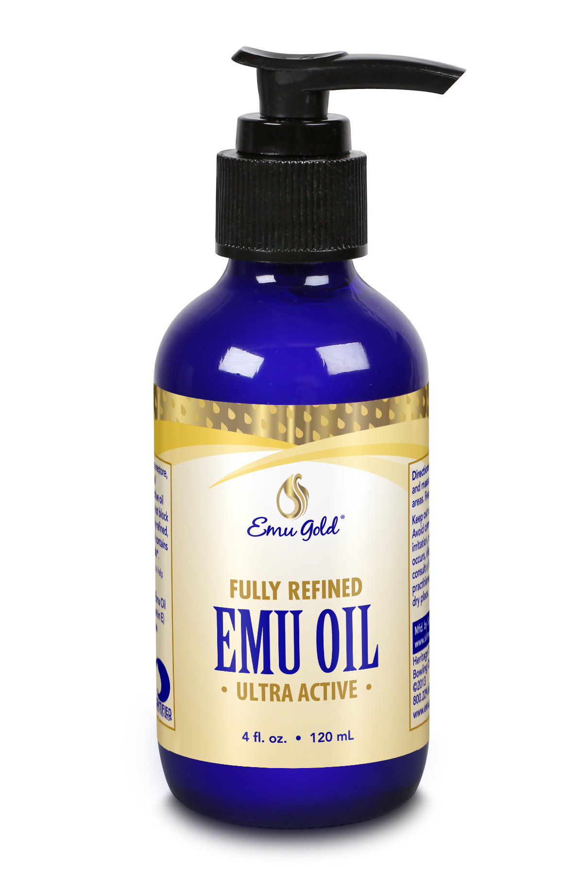 Emu Gold - Emu Oil, Pure Grade A Extra Strength Ultra Active - 4 fl.