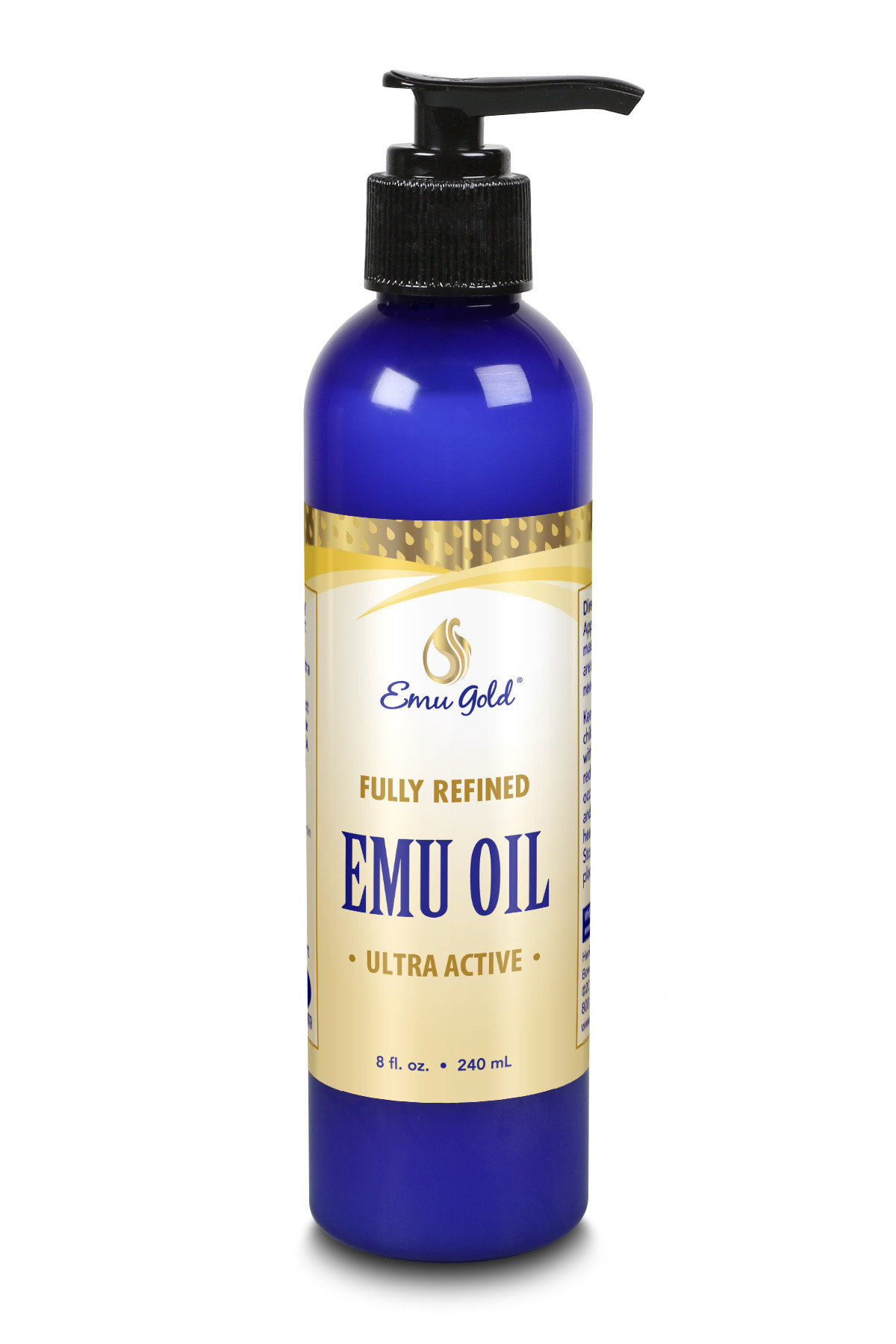 Emu Gold - Emu Oil, Pure Grade A Extra Strength Ultra Active - 8 fl.