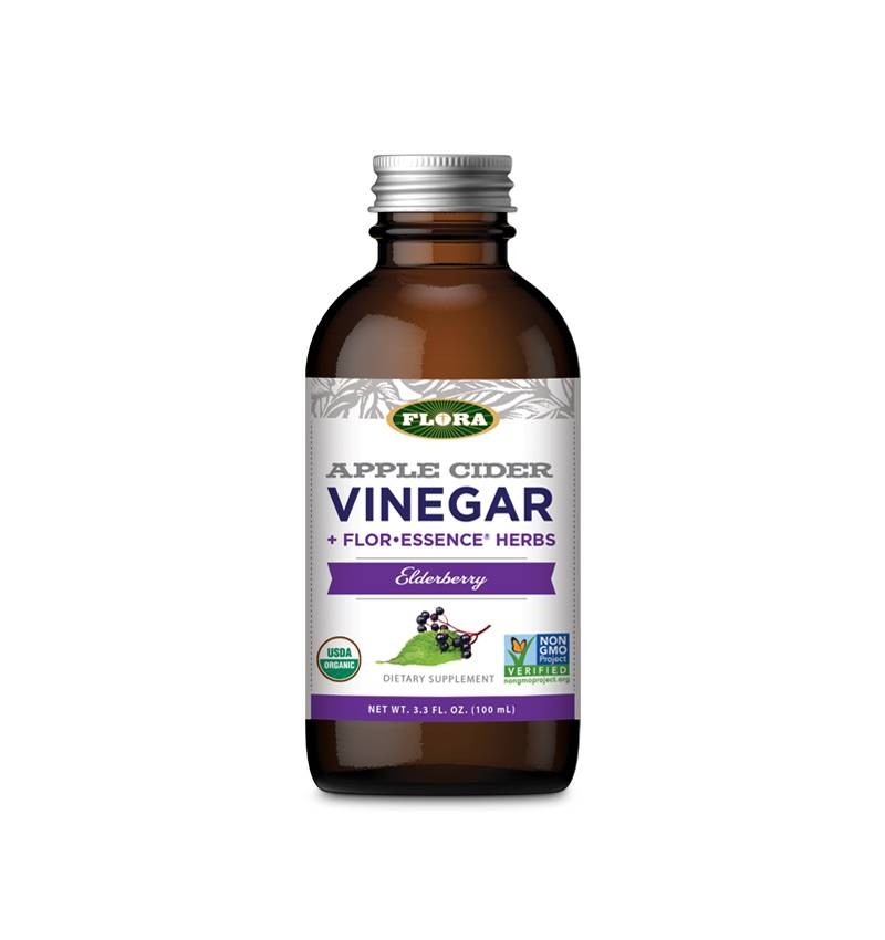 Flora - Apple Cider Vinegar - Elderberry - 3.3 fl. oz (100 ml)