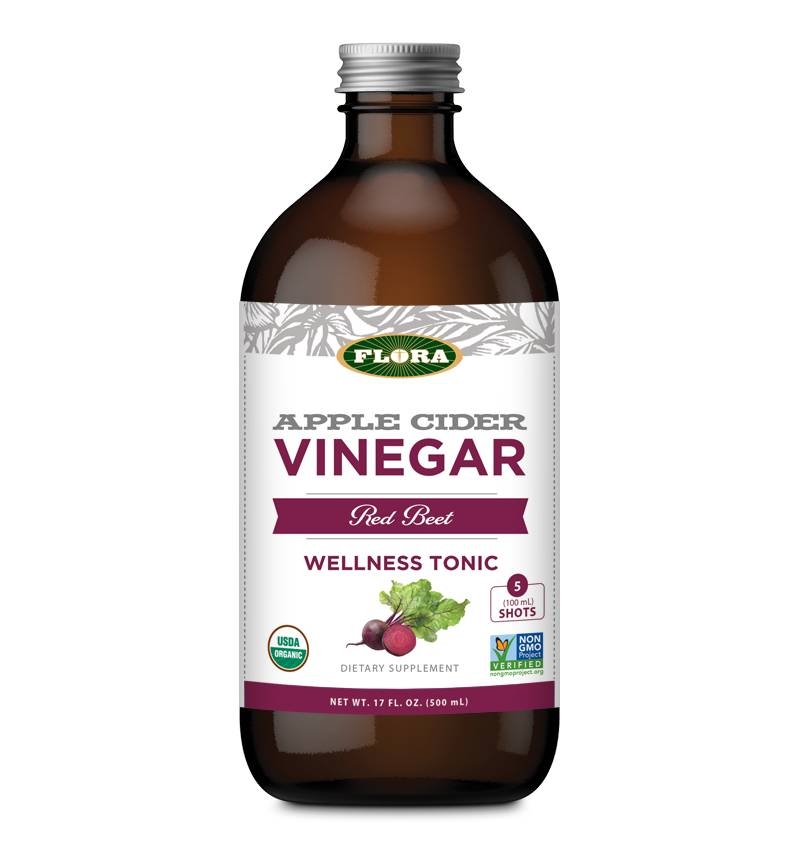 Flora - Apple Cider Vinegar - Red Beet - 17 fl. oz (500 ml)