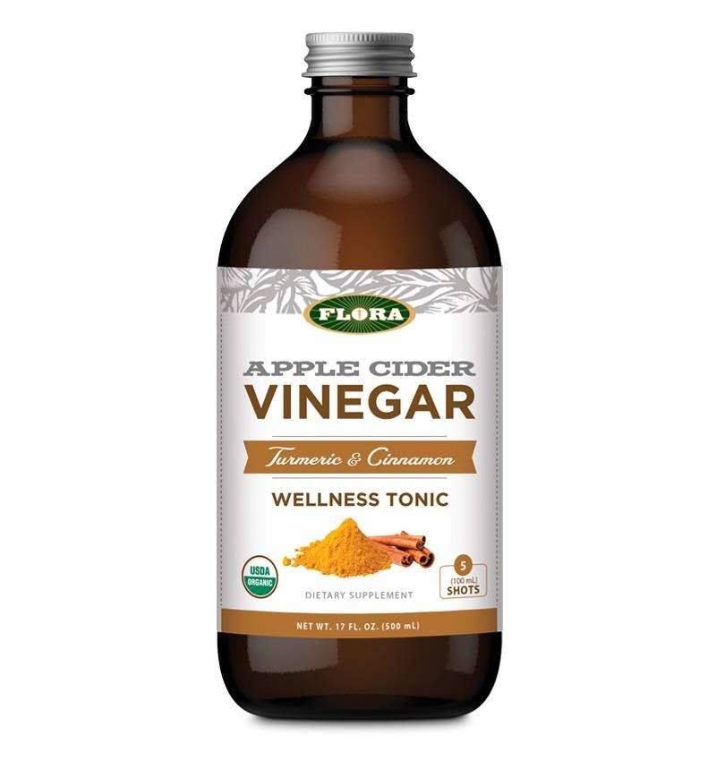 Flora - Apple Cider Vinegar - Turmeric & Cinnamon - 17 fl. oz (500 ml)