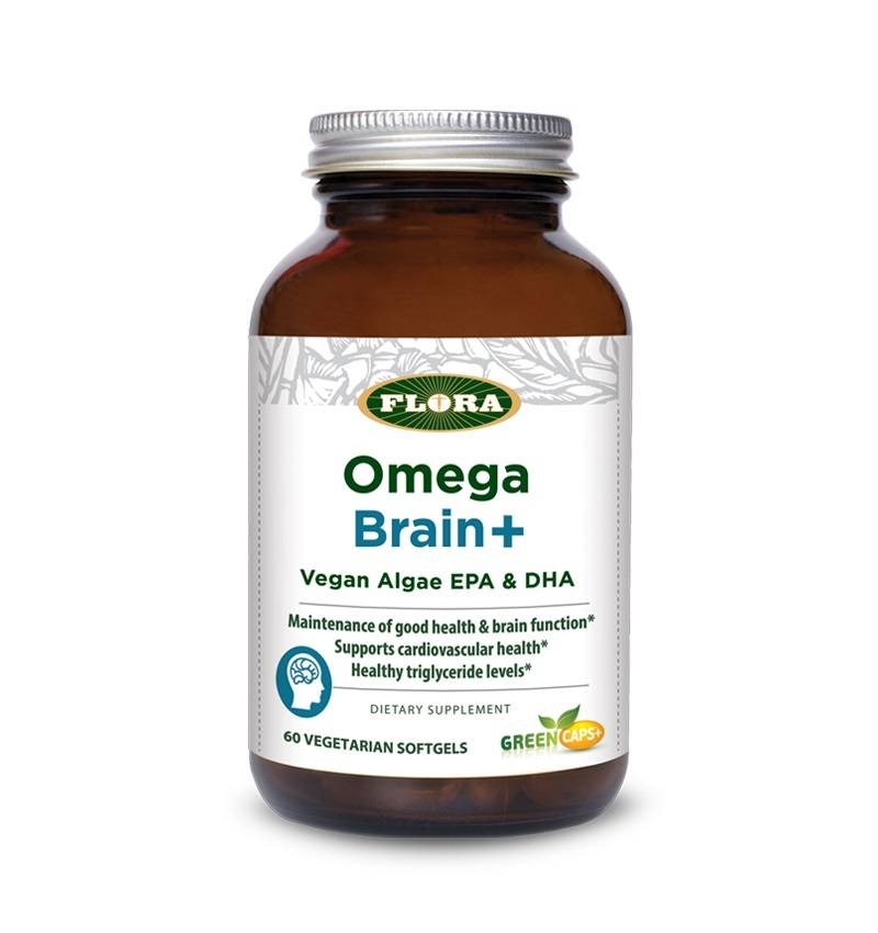 Flora - Omega Brain+ Vegan Algae EPA & DHA - 60 Vegetarian Softgels