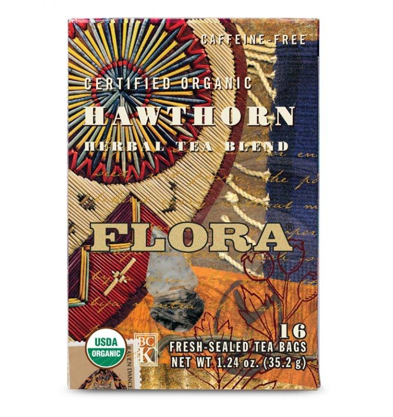 Flora - Organic Hawthorn Herbal Tea Blend - 16 Tea Bags