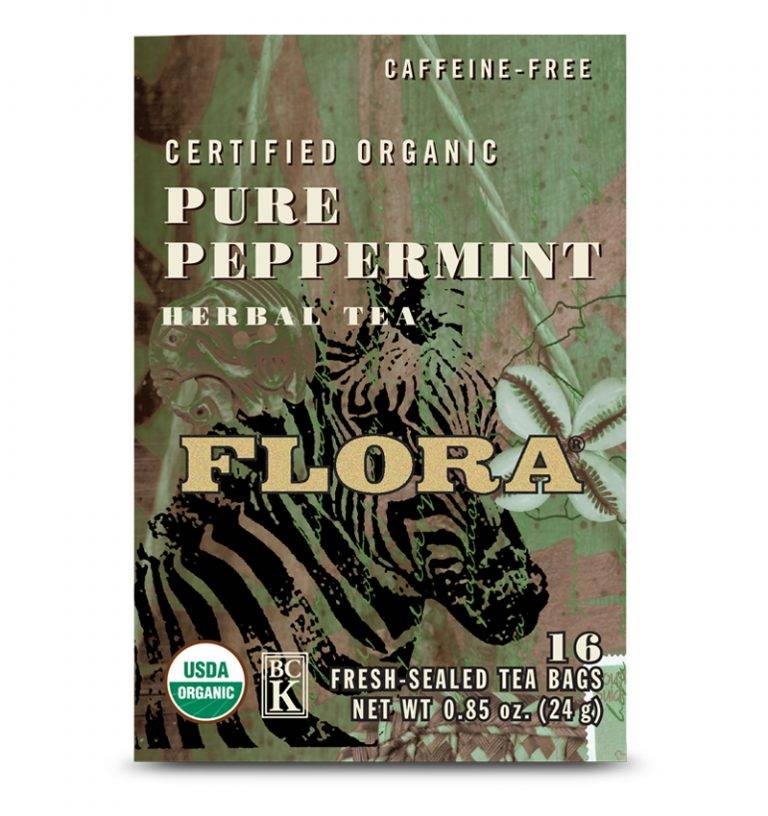 Flora - Organic Peppermint Herbal Tea - 16 Tea Bags