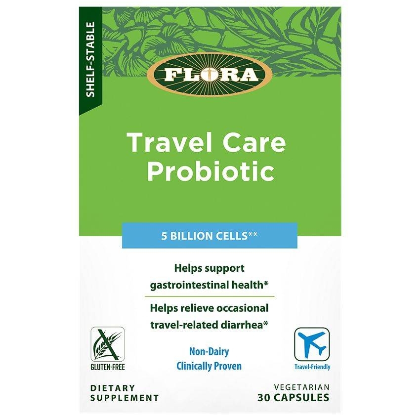 Flora - Travel Care Probiotic 5 Billion CFU - 30 Vegetarian Capsules