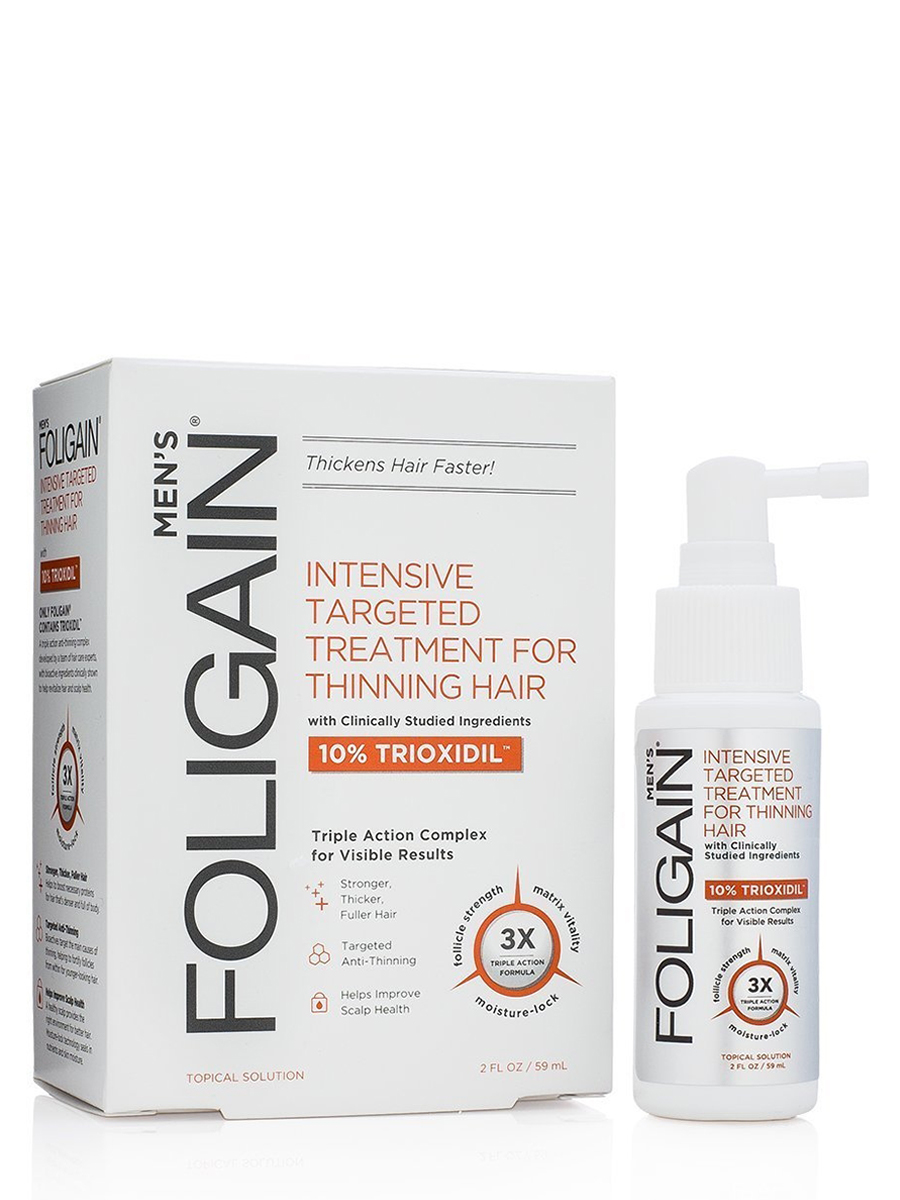 Foligain - Men's Triple Action Complete Formula for Thinning Hair 10%