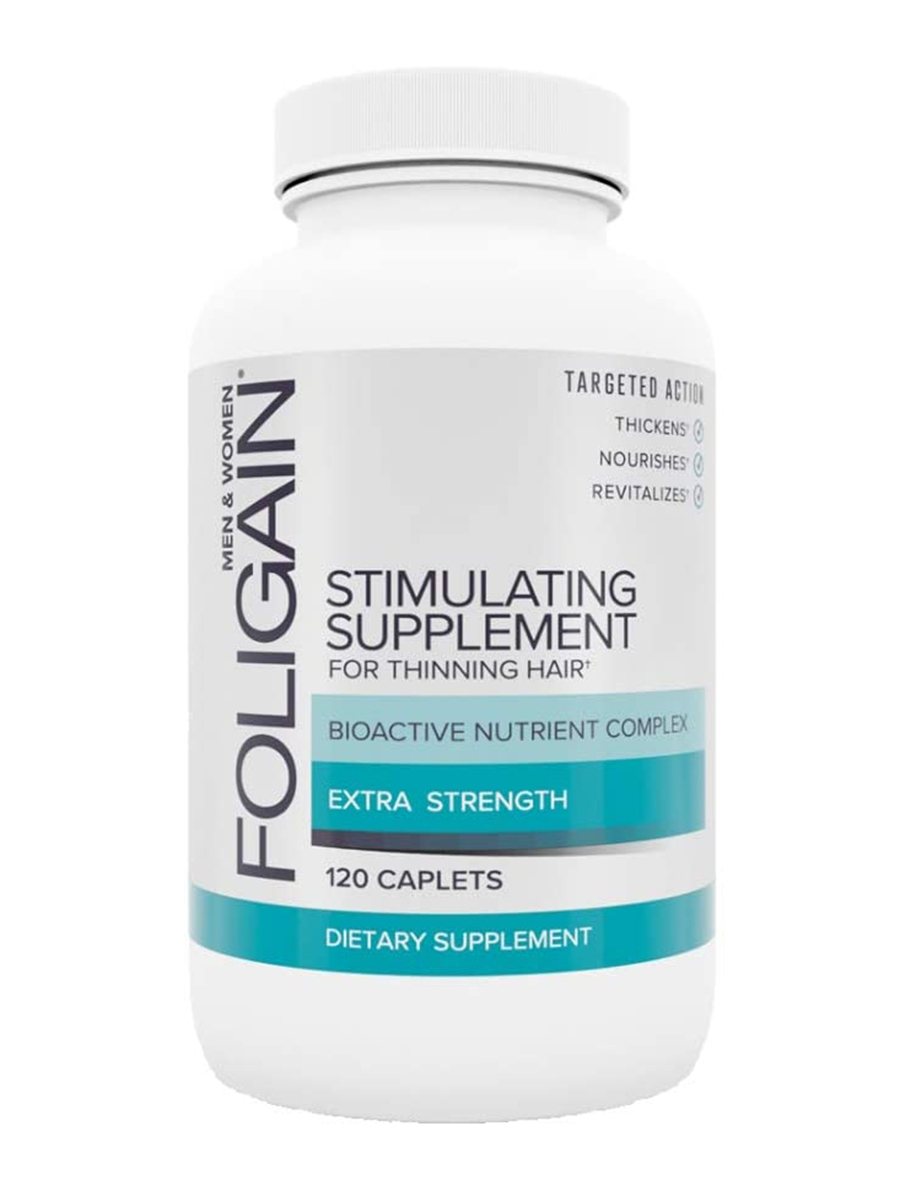 Foligain - Stimulating Supplement for Thinning Hair - 120 Caplets