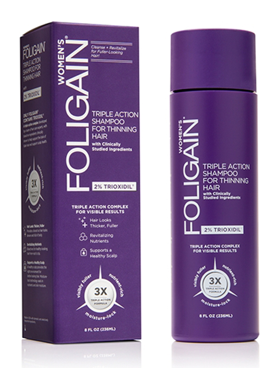 Foligain - Women's Triple Action Shampoo for Thinning Hair 2%