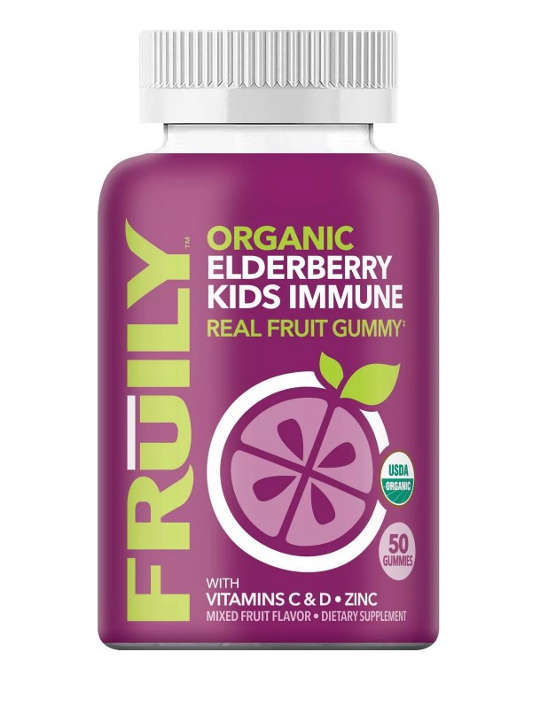Fruily - Organic Elderberry Kids Immune Real Fruit Gummy, Mixed Fruit