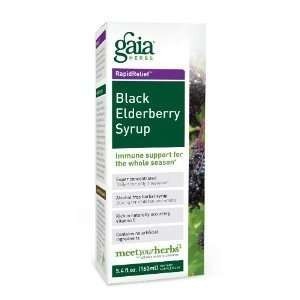 Gaia Herbs - Black Elderberry NightTime Syrup - 5.4 fl. oz (160 ml)