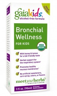 Gaia Herbs - Bronchial Wellness for Kids (Alcohol-Free), Honey & Lemon