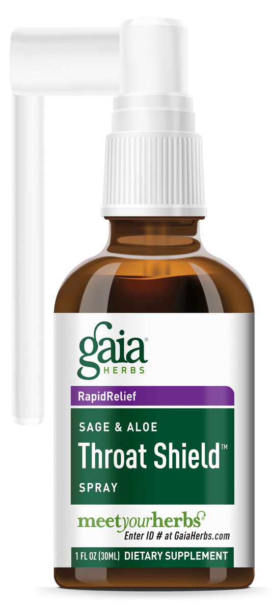Gaia Herbs - Sage & Aloe Throat Spray - 1 fl. oz (30 ml)