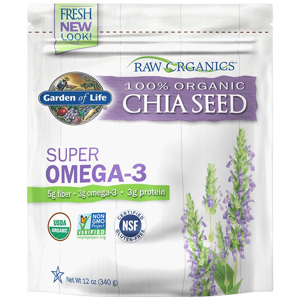 Garden of Life - Raw Organics 100% Organic Chia Seed - 12 oz (340