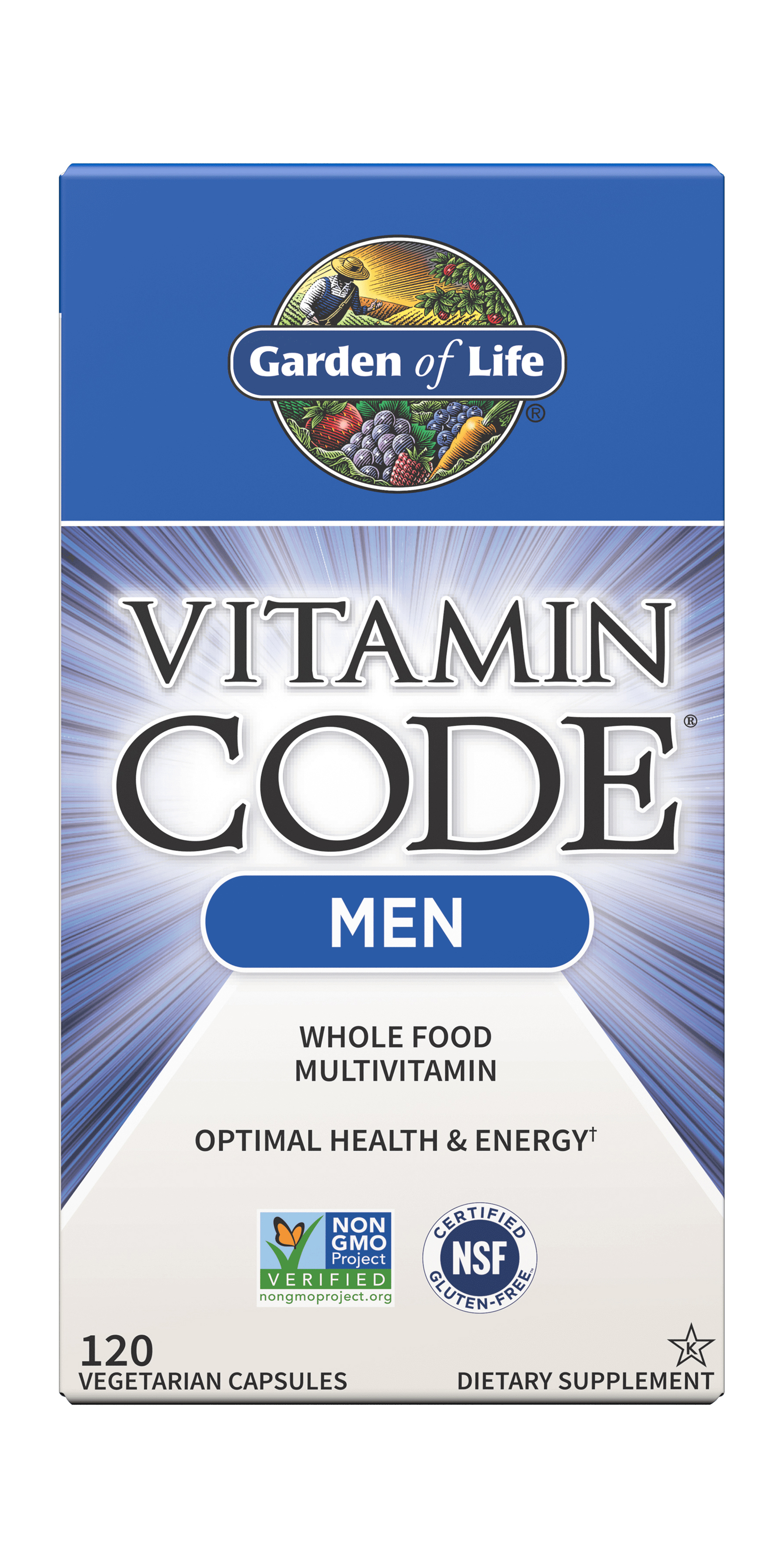 Garden of Life - Vitamin Code - Men's Multi - 120 Vegetarian Capsules