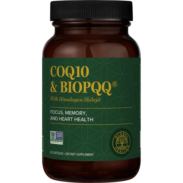 Global Healing - CoQ10 & BioPQQ with Shilajit - 60 Capsules