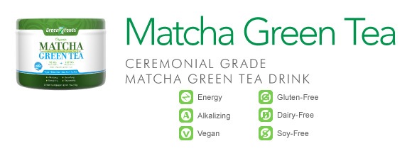 Green Foods - Organic Matcha + Brown Rice Solids - 5.5 oz (156 Grams)