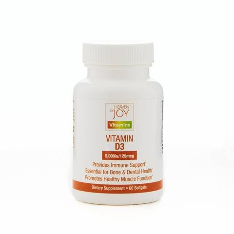 Heaven of Joy - Vitamin D3 5,000 IU / 125 mcg - 60 Softgels