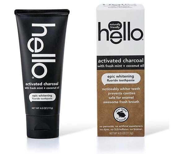 Hello - Activated Charcoal Fluoride Toothpaste - Fresh Mint + Coconut