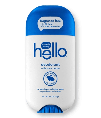 Hello - Fragrance Free Deodorant With Shea Butter - 2.6 oz (73 Grams)