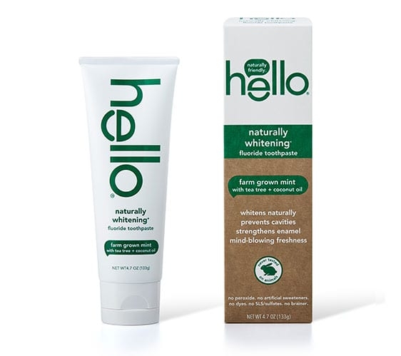 Hello - Naturally Whitening Fluoride Toothpaste - Farm Grown Mint -