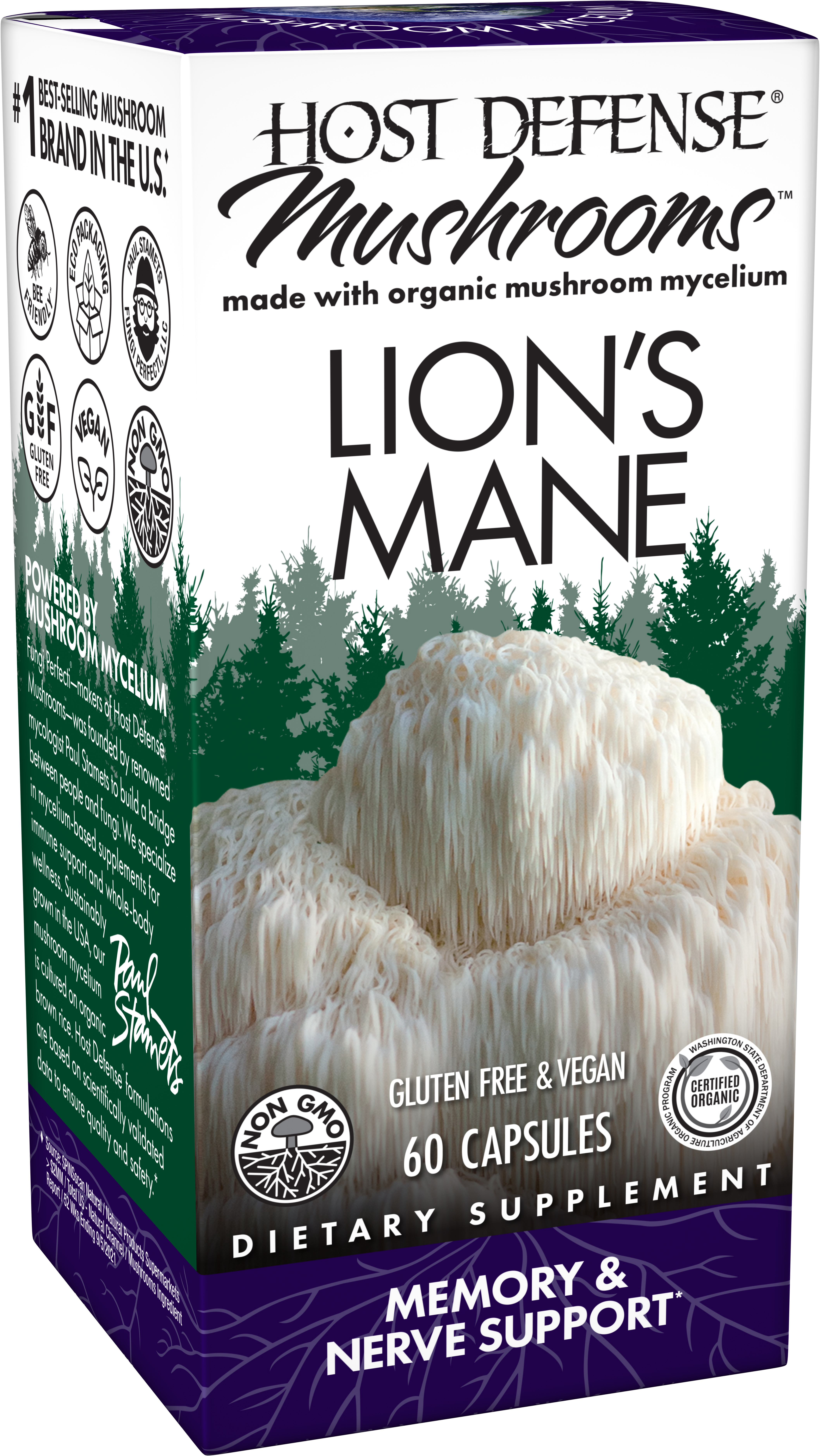 Host Defense - Lion's Mane - 60 Vegetarian Capsules