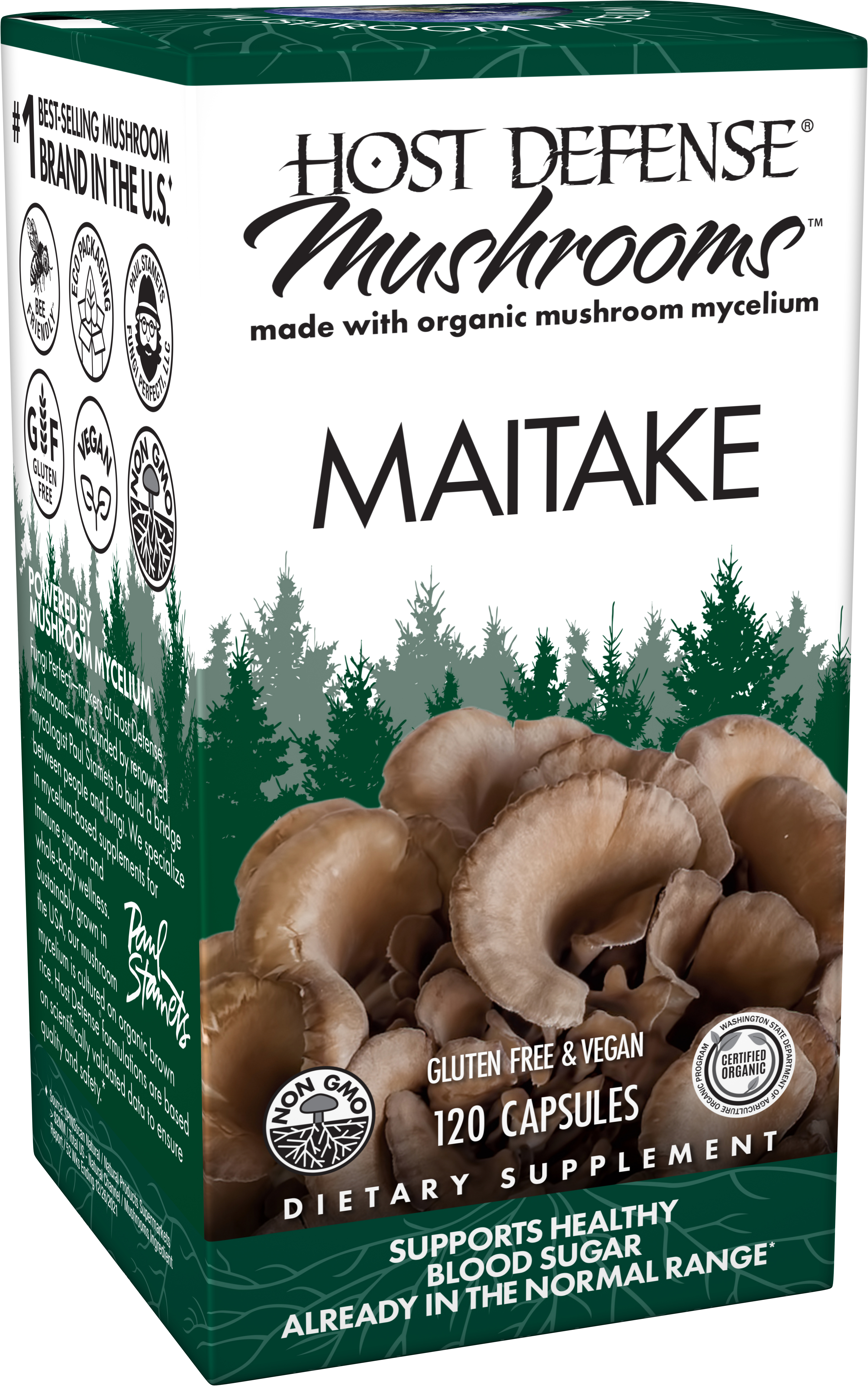 Host Defense - Maitake - 120 Vegetarian Capsules
