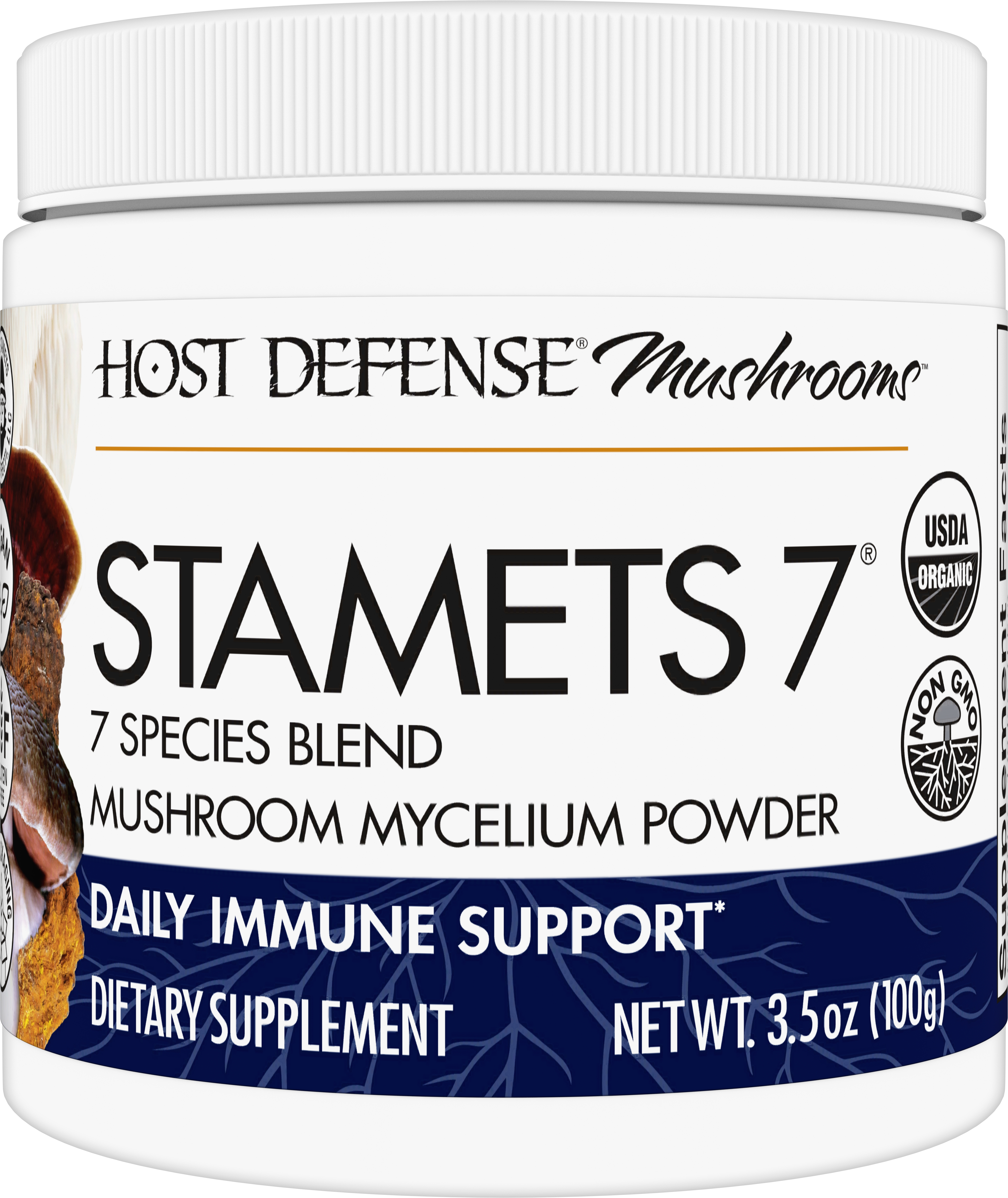 Host Defense - Stamets 7 Powder - 3.5 oz (100 Grams)