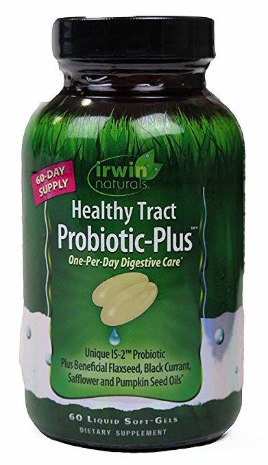 Irwin Naturals - Healthy Tract Probiotic-Plus - 60 Liquid Soft-Gels