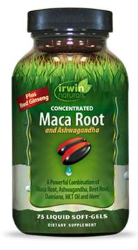 Irwin Naturals - Maca Root and Ashwagandha - 75 Liquid Soft-Gels