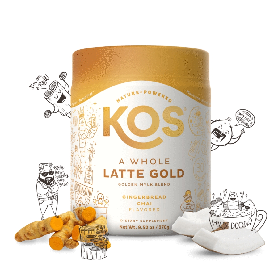 KOS - A Whole Latte Gold, Gingerbread Chai Flavored - 9.52 oz (270
